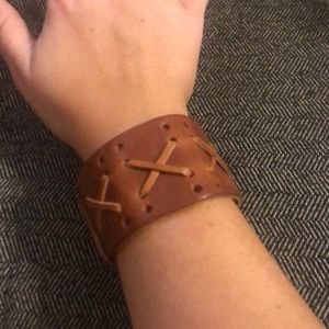Leather cuff bracelet